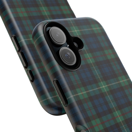 Classic Green Tartan Matte Phone Case with Heritage Check Pattern